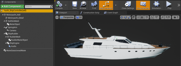 Example ship setup from the demo yacht.